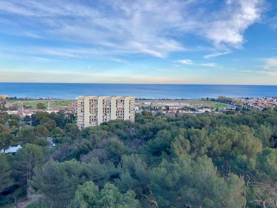 2-Room 60 M², Panoramic View, 2 Balconies, 50M Pool Cagnes-sur-Mer Eksteriør bilde